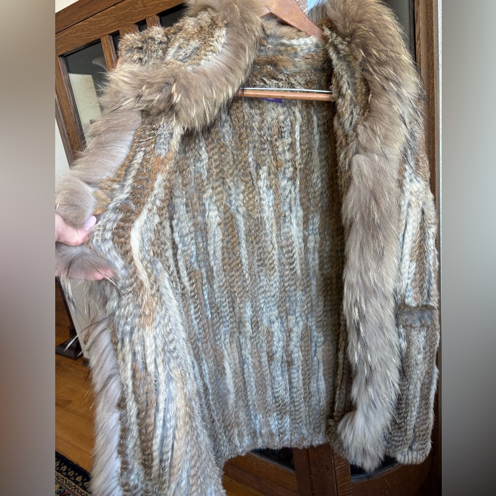 Hope 1967 vintage rabbit fur vest with pockets and front fasteners M/L - Picture 6 of 16